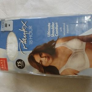 NWT Playtex 18 hour bra, Ultimate Shoulder Comfort, SZ 36D, Color White